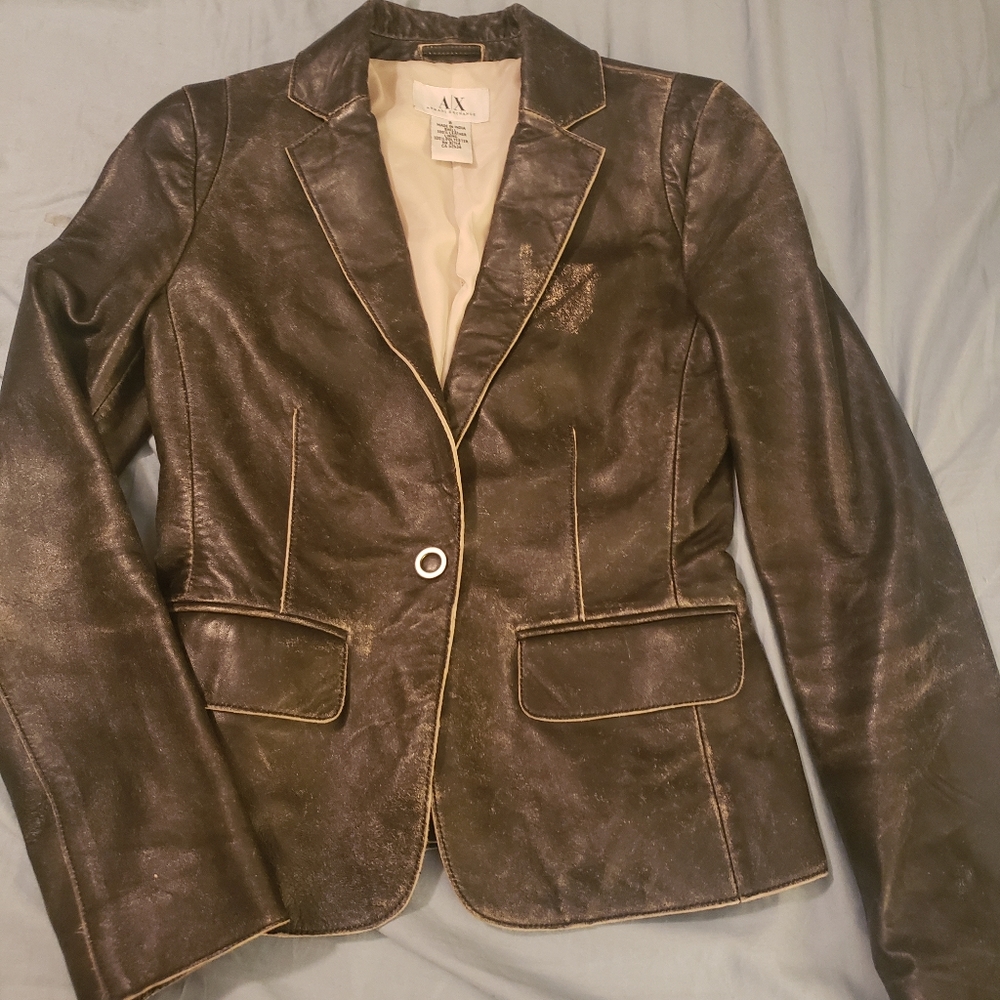 MAKE me an offerArmani exchange distressed leather